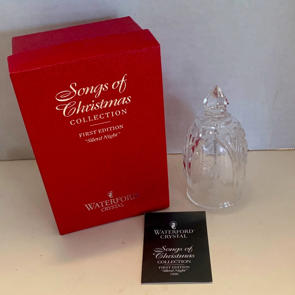 First Edition Waterford Songs of Christmas Cut Crystal Bell - Silent Night